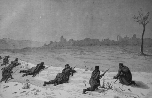 Night-time sneak patrol against the village of Bondy