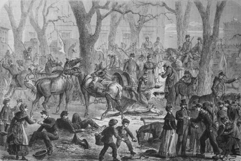 The bringing of the army horses of the Armée de l'Est