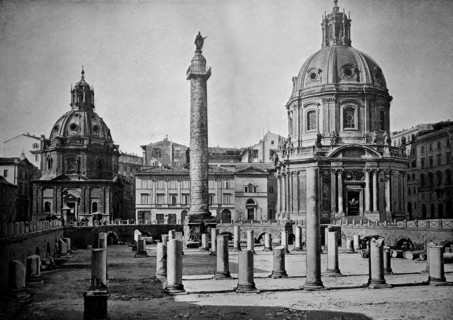 The Trajan Column at the Forum Trajanum in Rome