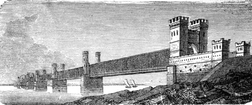 railroad bridge over the Vistula near Dirschau