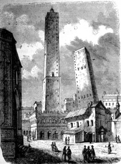 The leaning towers of Bologna