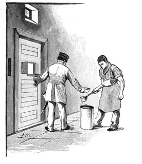Distribution of lunch at Moabit prison