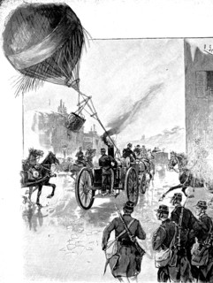 Ride with the captive balloon during the French maneuvers