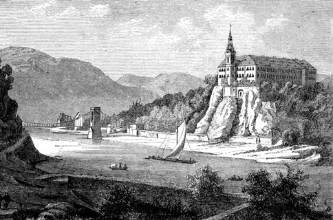 The river Elbe near castle Tetschen
