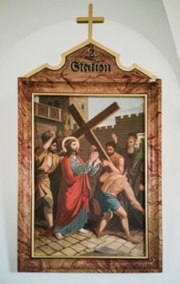Stations of the Cross by an unknown artist in the handling of the Catholic pilgrimage church to the Holy Trinity in Kappl