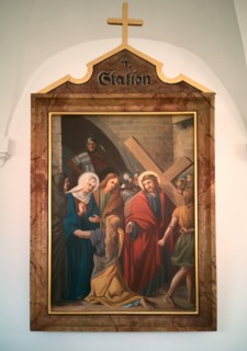 Stations of the Cross by an unknown artist in the handling of the Catholic pilgrimage church to the Holy Trinity in Kappl