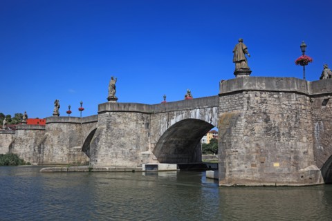 The old bridge crossing river Main