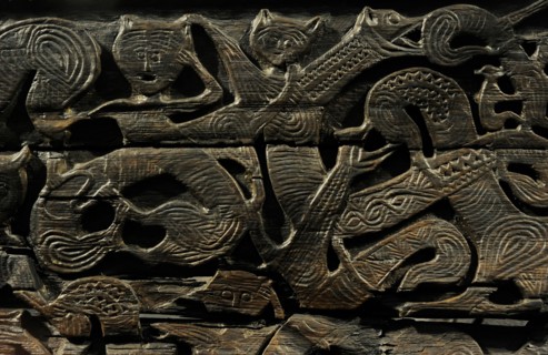 Viking carriage, Wood