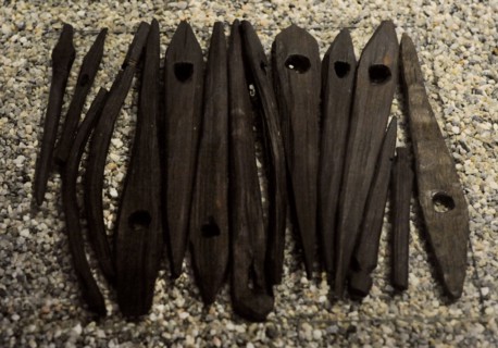 Wooden stakes for tents