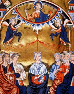 Pentecost, Miniature from Ingeborg Psalter