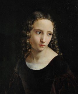 Portrait of a young girl, 1835, by Louis Ammy Blanc