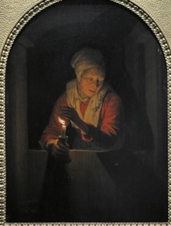 Old Woman with Candle, 1661, by Gerrit Dou