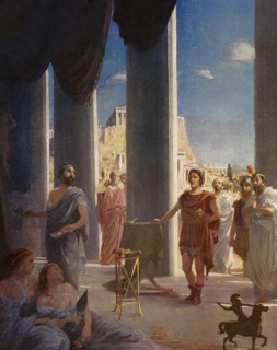 Alexander the Great visiting the painter Apelles of Kos