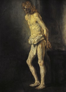 Nude Study of a Standing Youth, ca.1646, by Rembrandt van Rijn