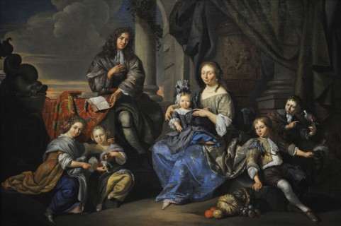 Dirck Toorenvliet with his family, 1687-1694, by Jacob Toorenvliet