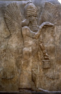 Relief. Winged protective genius