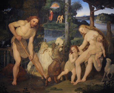 Adam and Eve after the Expulsion from Paradise, 1818, by Johann Anton Ramboux