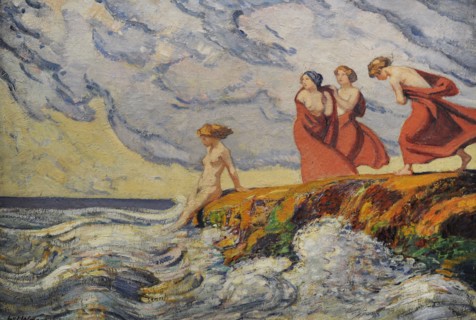 Breaking Waves, 1905, by Ludwig von Hofmann