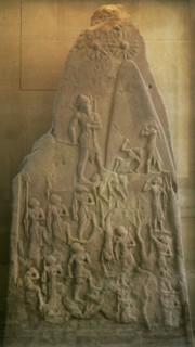 Victory stele of Naram-Sin, King of Akkad. Mesopotamia, c. 2250 BC.