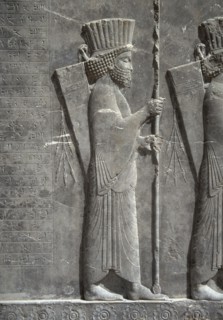 Relief of Persian soldier at stairs of Apadana Palace