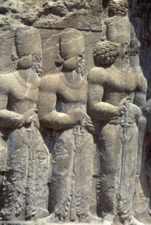 Sassanians. Relief of Shapur's Parade