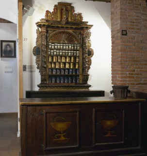 Baroque cordialer or furniture of a pharmacy.