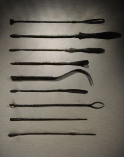 Instruments of a Roman doctor.