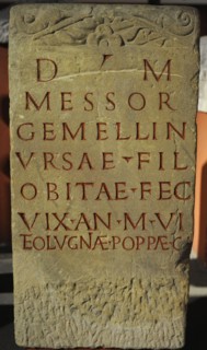 Funerary stele of Ursa and her mother.