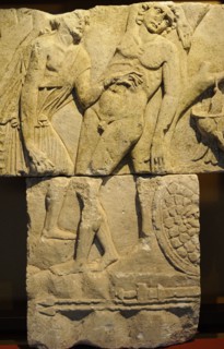 Relief of a Roman tomb.