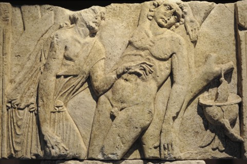 Relief of a Roman tomb.
