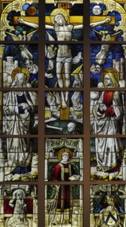 Crucifixion window from St. Laurentius in Cologne.