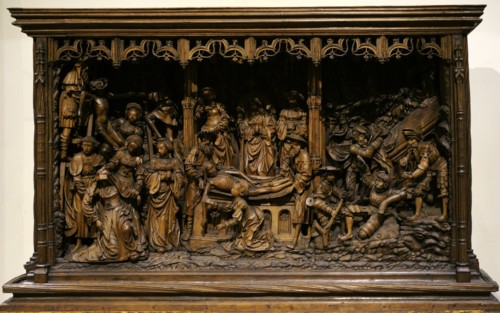 Socle of an altarpiece. Passion of Christ.