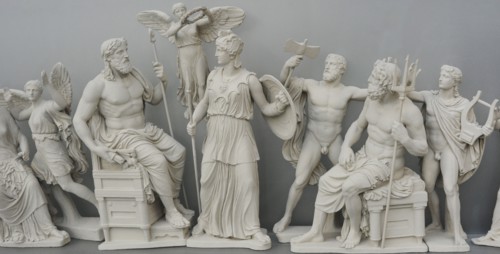 Reconstruction of the East pediment of Parthenon, Acropolis of Athens.
