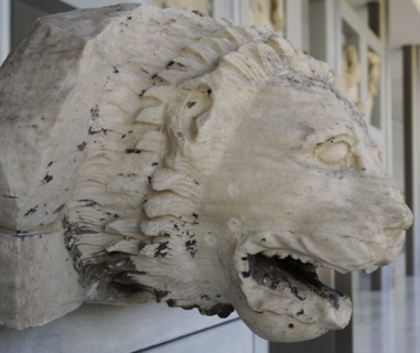 Lion-head waterspout of the Northeast corner of the Parthenon.