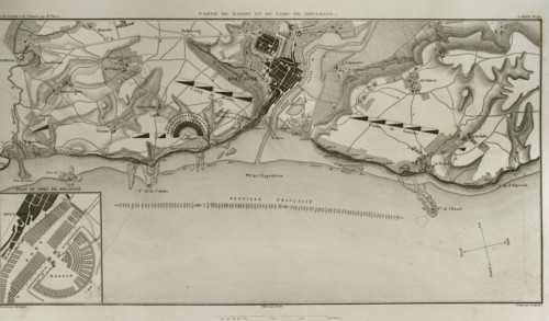 Napoleonic map of Boulogne-sur-Mer.
