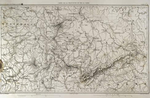 Napoleonic map of Franconia and Saxony.
