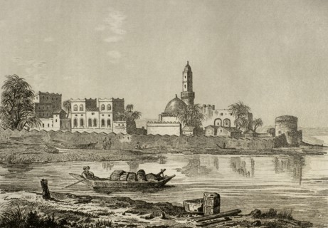 Yemen. Mocha. View of the city on the shores of the Red Sea.