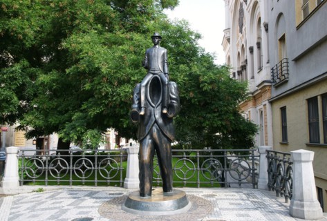 Memorial of the novelist Franz Kafka.