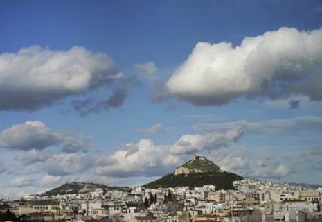 View of city and Mount Lycabettus.