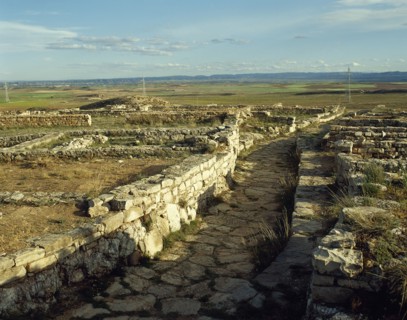 Iberian-Roman settlement of Cabezo de Alcala. Ruins.