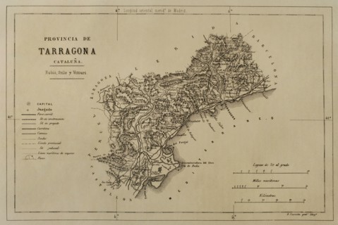 Map. Province of Tarragona.