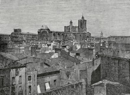 View of the upper part of the city.