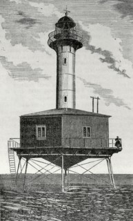 Lighthouse at 'Punta de la Banya'. Mouth of the Ebro river.