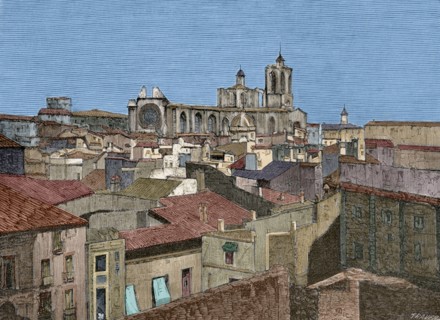 View of the upper part of the city.