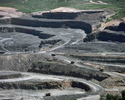 Open-pit mine of antracite.