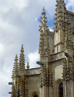 Pinnacles and gargoyles.