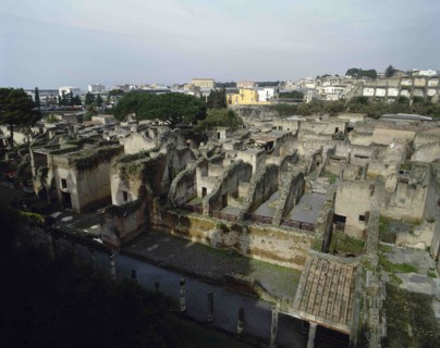 Ruins of the ancient Roman city of Herculaneum.