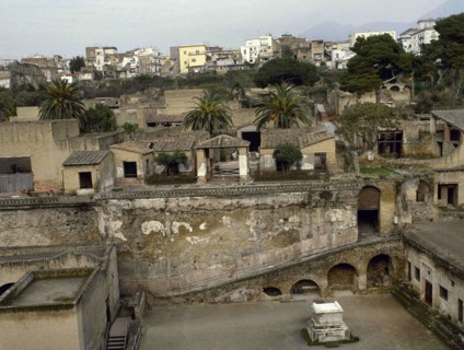 Ruins of the ancient Roman city of Herculaneum.