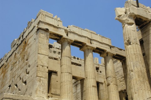 Monumental gateway to the Acropolis.