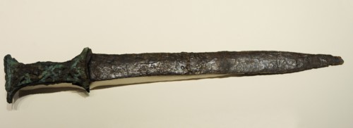 Sword with iron blade and bronze knob